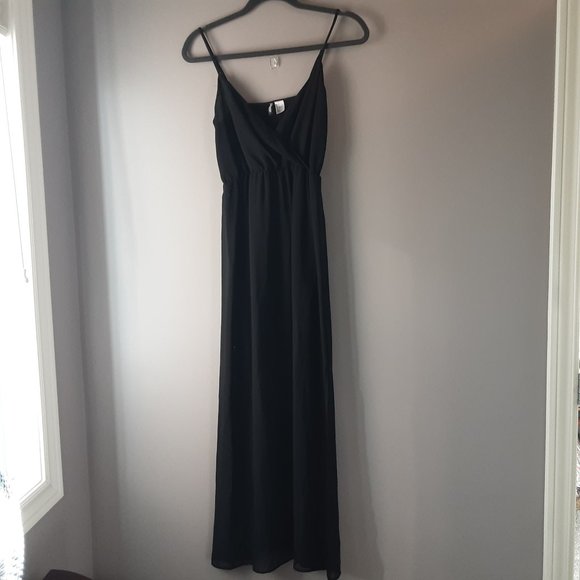 🌞 H&M Divided Black Sheer Maxi Cami Dress | 2 - Picture 1 of 13